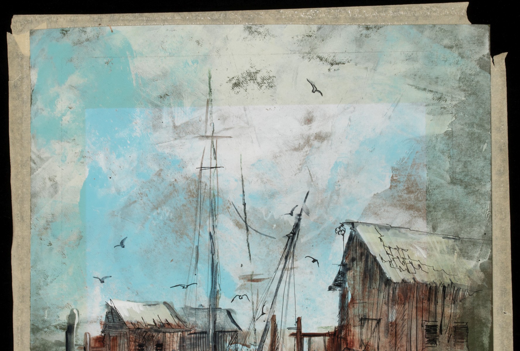 FIVE ORIGINAL WORKS ON PAPER BY JIM RYON (1935-2016)