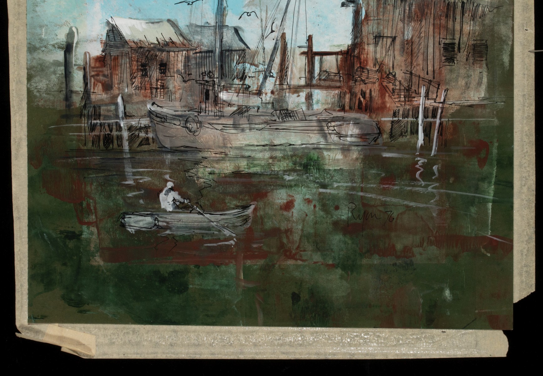 FIVE ORIGINAL WORKS ON PAPER BY JIM RYON (1935-2016)