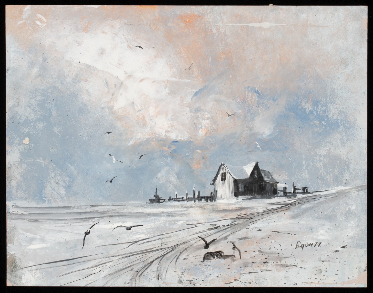 FIVE ORIGINAL WORKS ON PAPER BY JIM RYON (1935-2016)