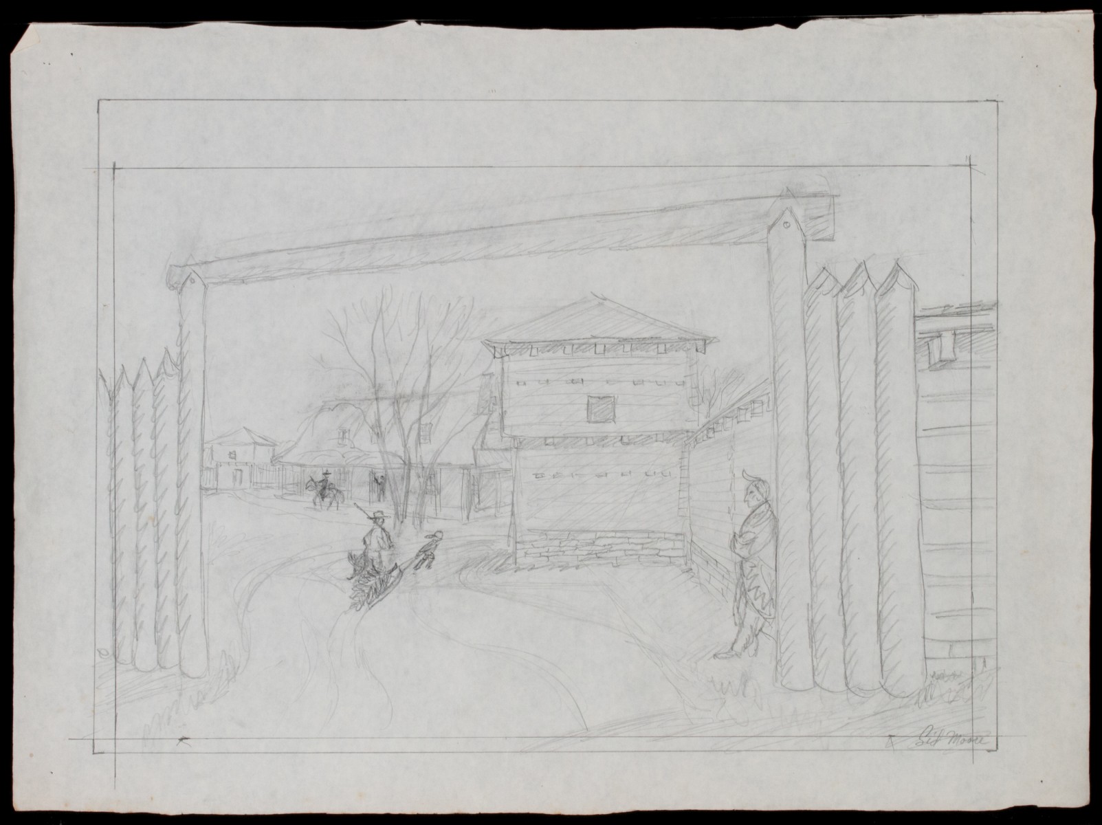 SIDNEY MOORE (1908-1991) SEVENTEEN GRAPHITE STUDIES