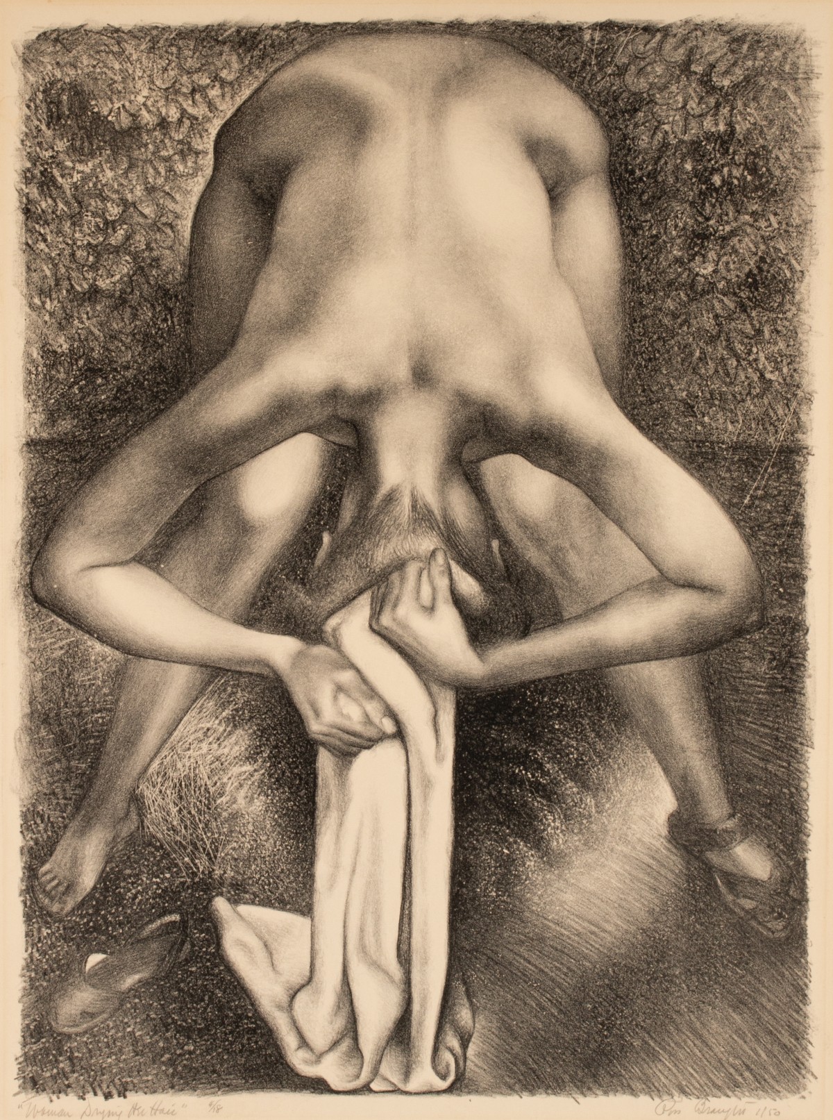 ROSS BRAUGHT (1898-1983) PENCIL SIGNED LITHOGRAPH