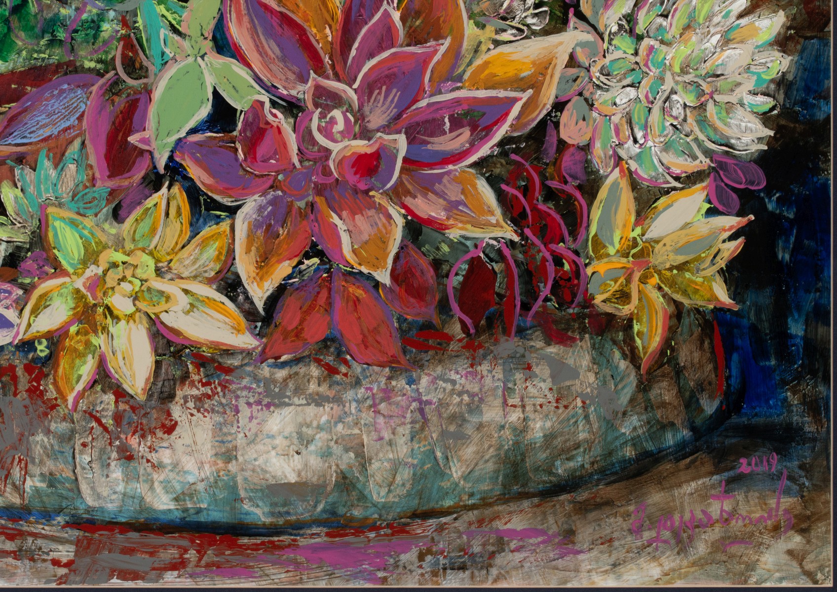 MALKHAZ DEKANOIDZE (BORN 1956) ACRYLIC