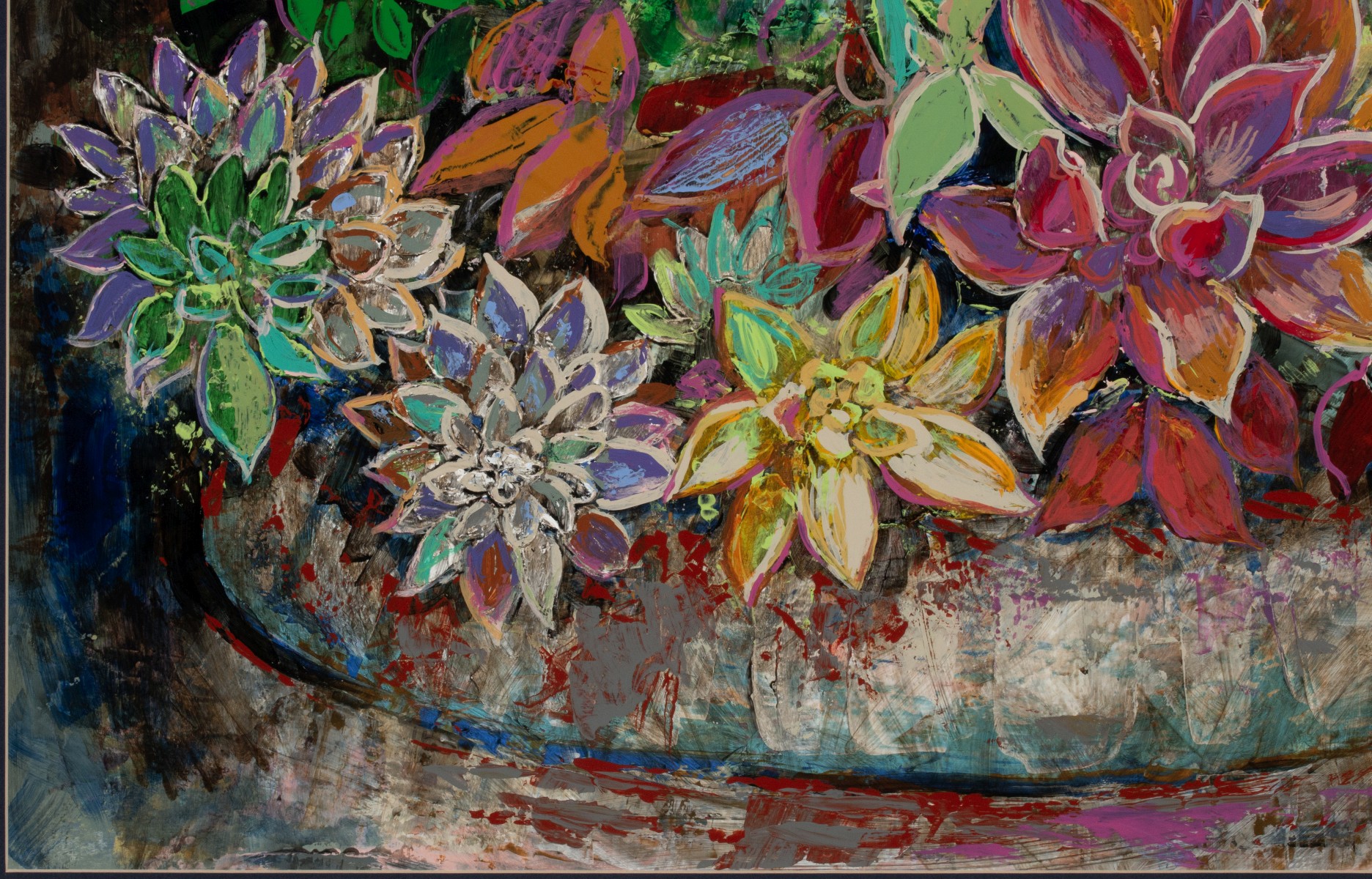 MALKHAZ DEKANOIDZE (BORN 1956) ACRYLIC