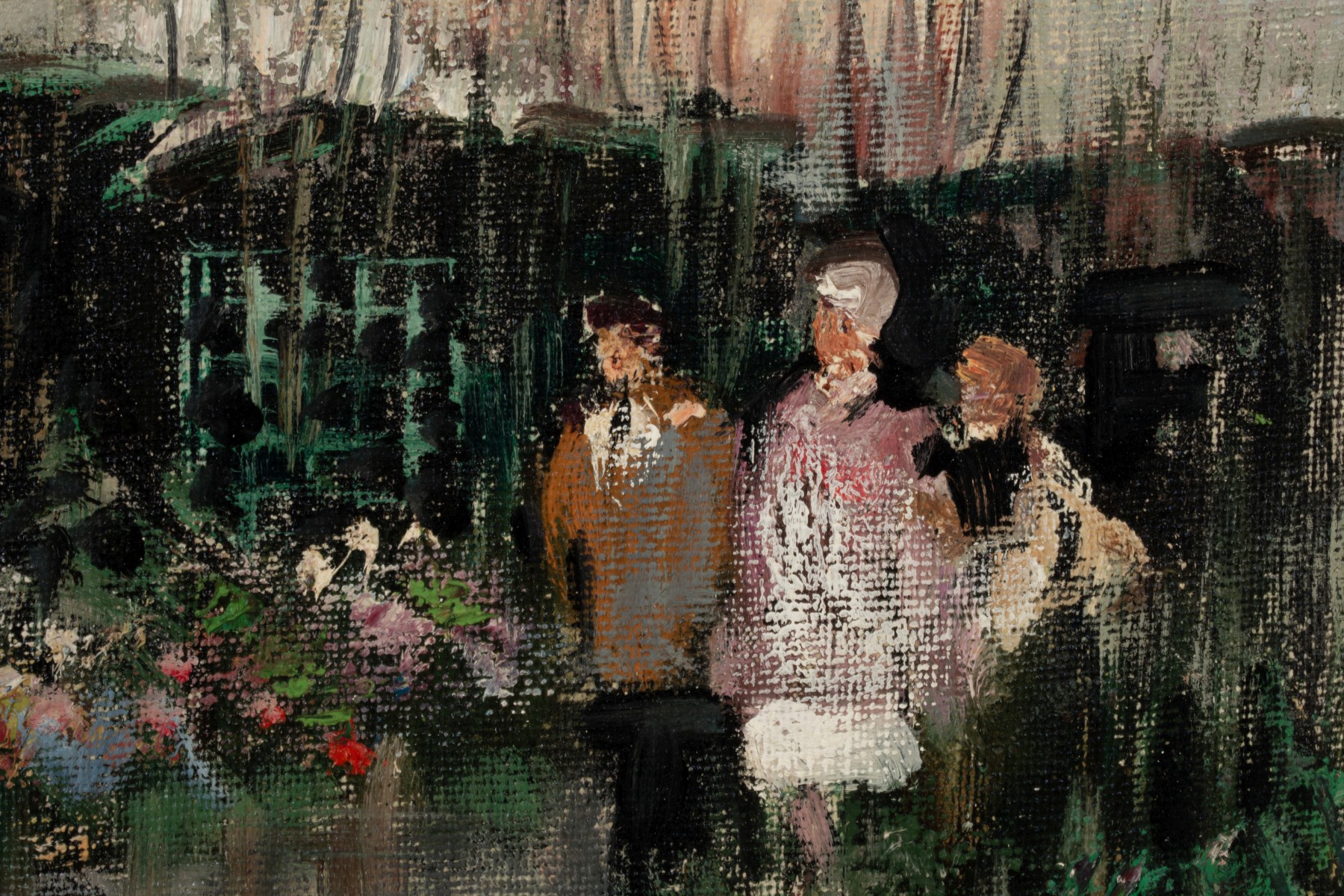 JULES HERVE (1887-1981) PARIS STREET OIL ON CANVAS