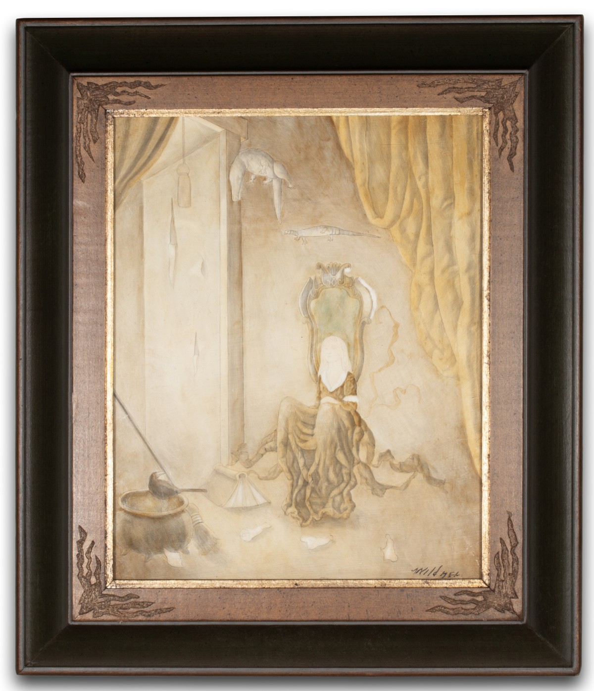 WERNER WILDNER (1925-2004) 1957 SURREALIST TEMPERA
