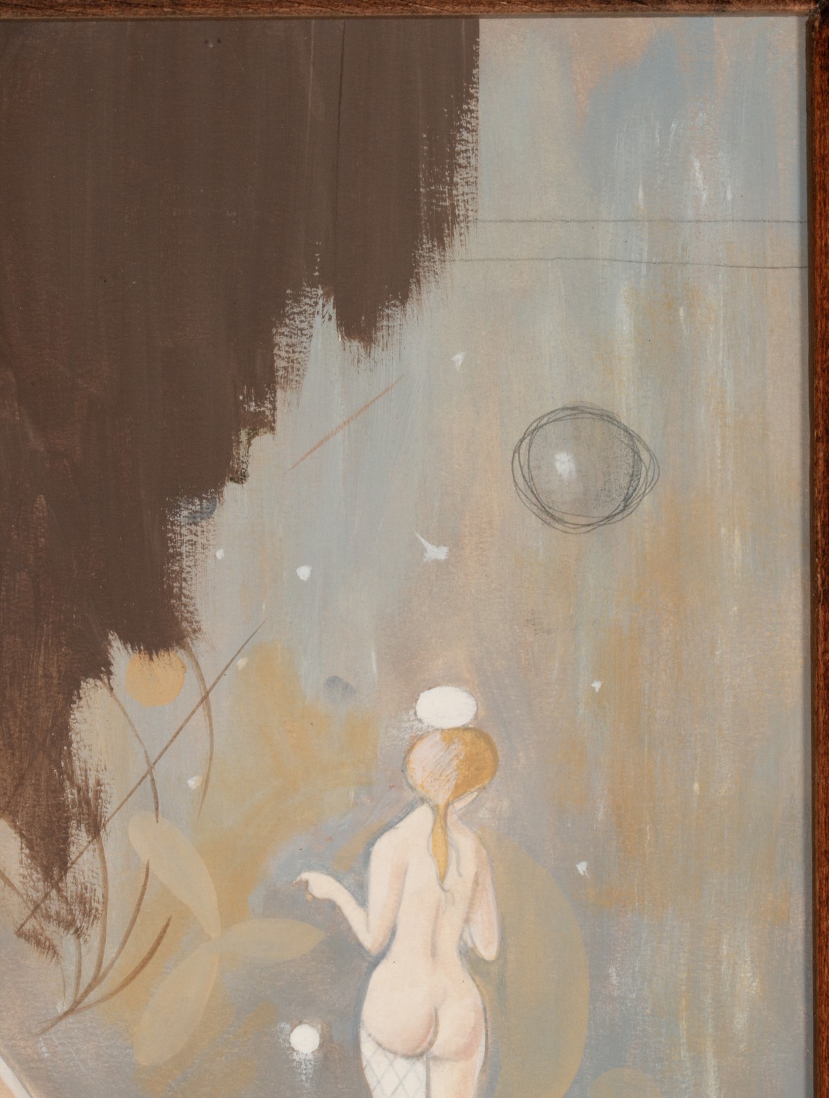 WERNER WILDNER (1925-2004) SURREALIST TEMPERA ON BOARD