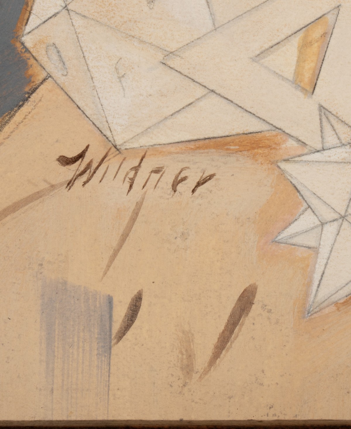 WERNER WILDNER (1925-2004) SURREALIST TEMPERA ON BOARD