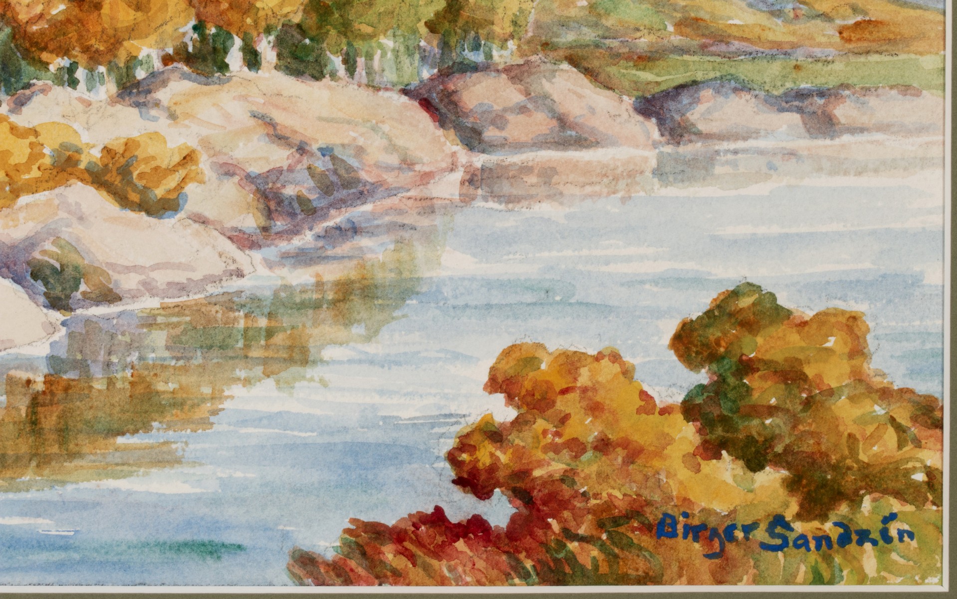 BIRGER SANDZÉN (1871-1954) 1950 KANSAS WATERCOLOR
