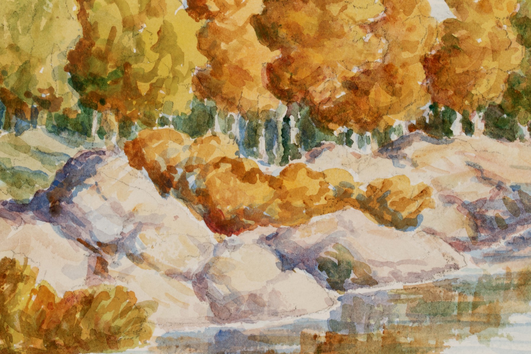 BIRGER SANDZÉN (1871-1954) 1950 KANSAS WATERCOLOR