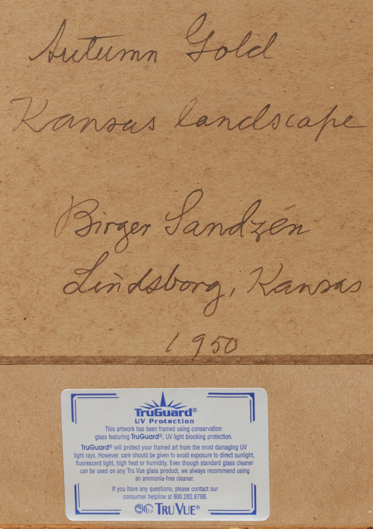 BIRGER SANDZÉN (1871-1954) 1950 KANSAS WATERCOLOR