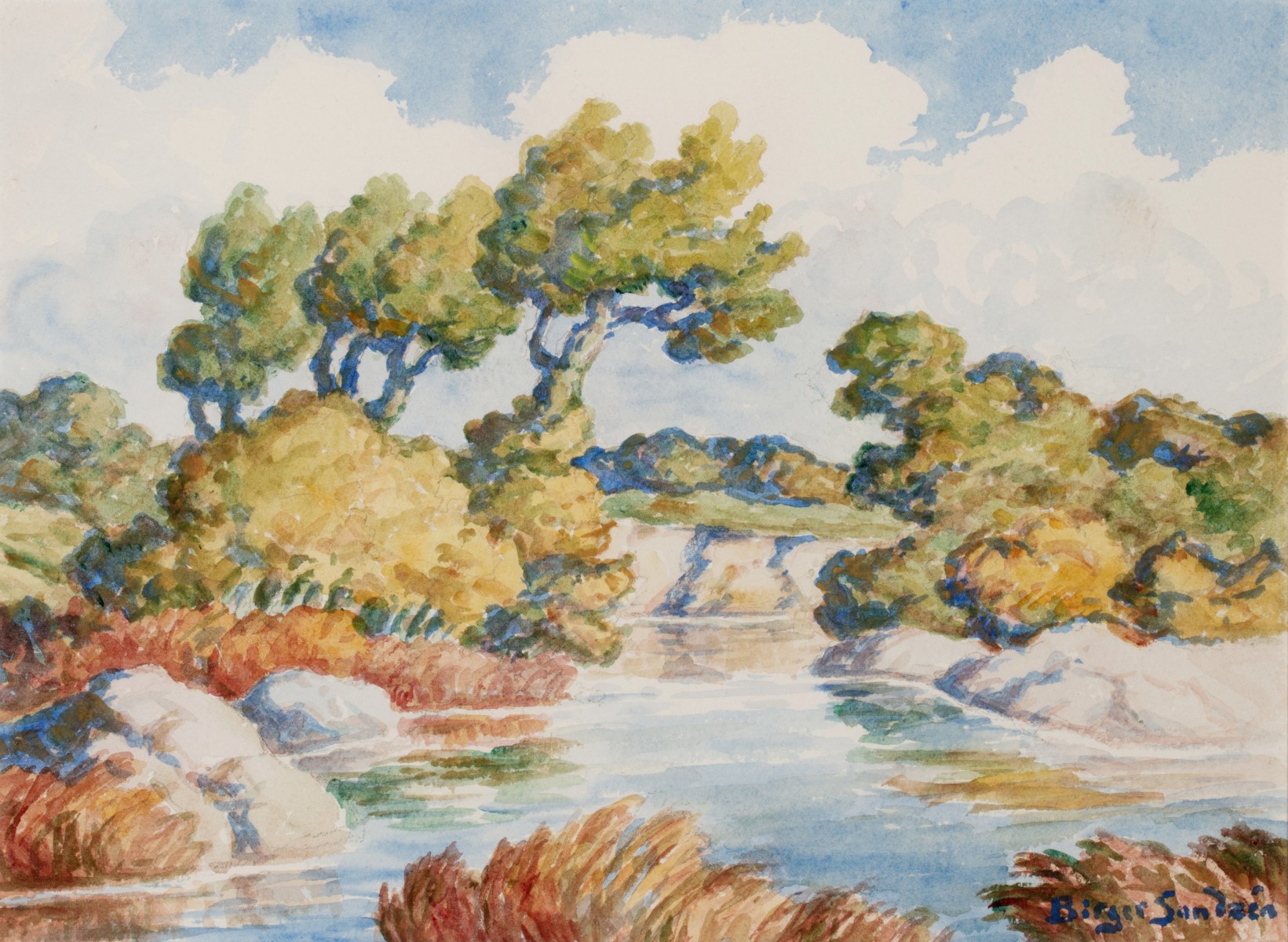BIRGER SANDZÉN (1871-1954) 1948 WATERCOLOR ON PAPER