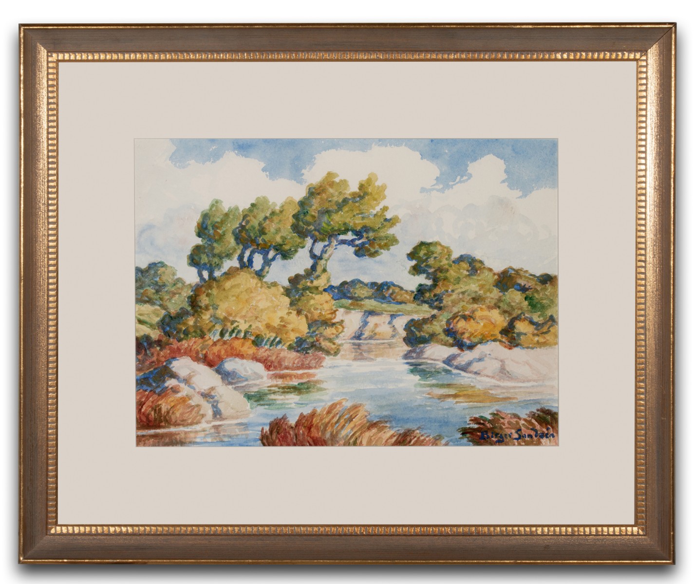 BIRGER SANDZÉN (1871-1954) 1948 WATERCOLOR ON PAPER
