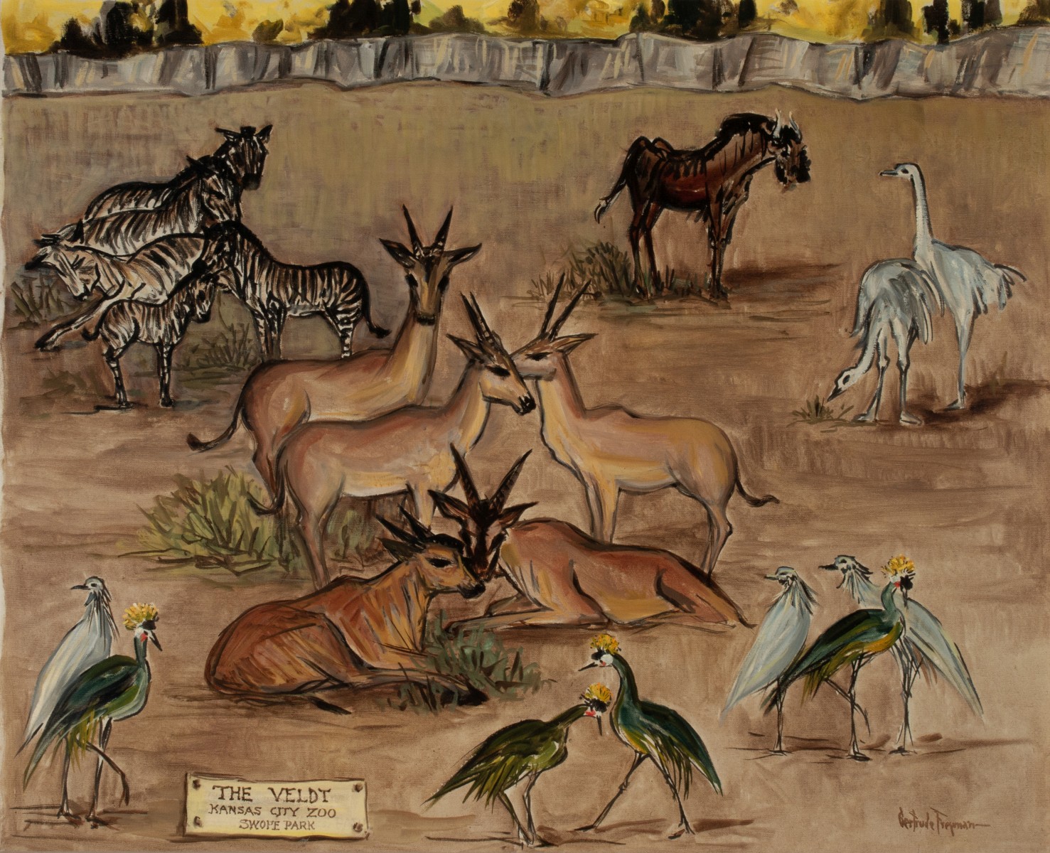 GERTRUDE FREYMAN (1901-1994) OIL ON CANVAS