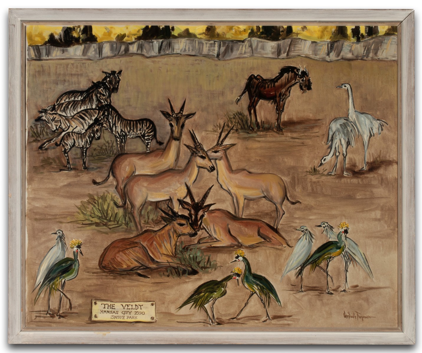 GERTRUDE FREYMAN (1901-1994) OIL ON CANVAS