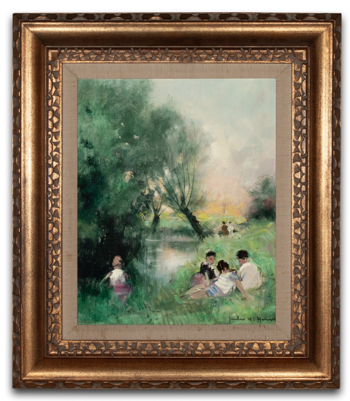 JULES R. HERVE (FRENCH 1887-1981) OIL ON CANVAS