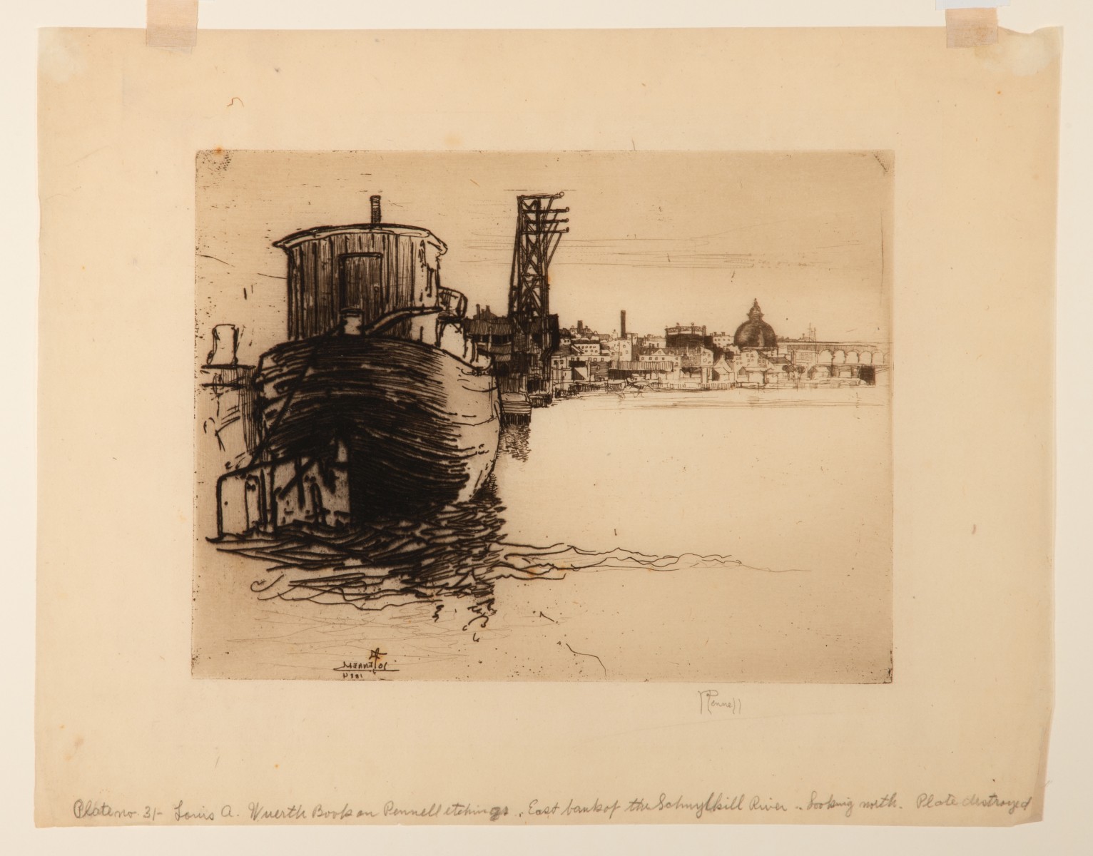 KERR EBY, JOS PENNELL, FRANK BRANGWYN SIGNED ETCHINGS