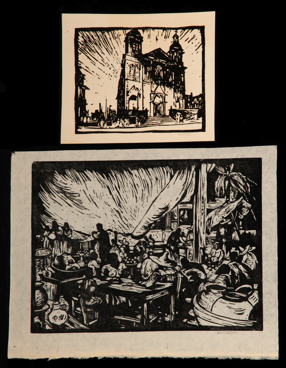 CHARLES WILIMOVSKY (1885-1974) THIRTEEN BLOCK PRINTS