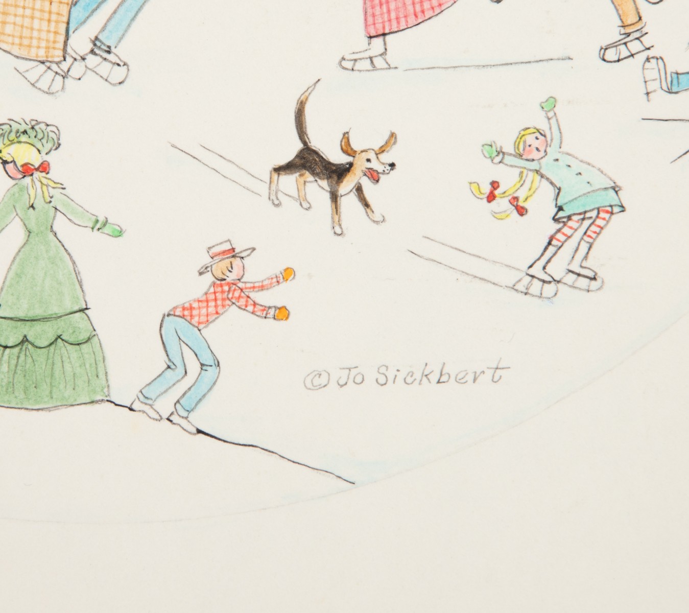 JO SICKBERT (1931-2009) FOUR ORIGINAL ILLUSTRATIONS