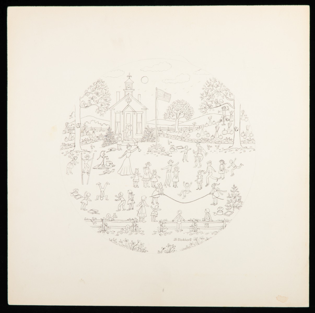 JO SICKBERT (1931-2009) FOUR ORIGINAL ILLUSTRATIONS