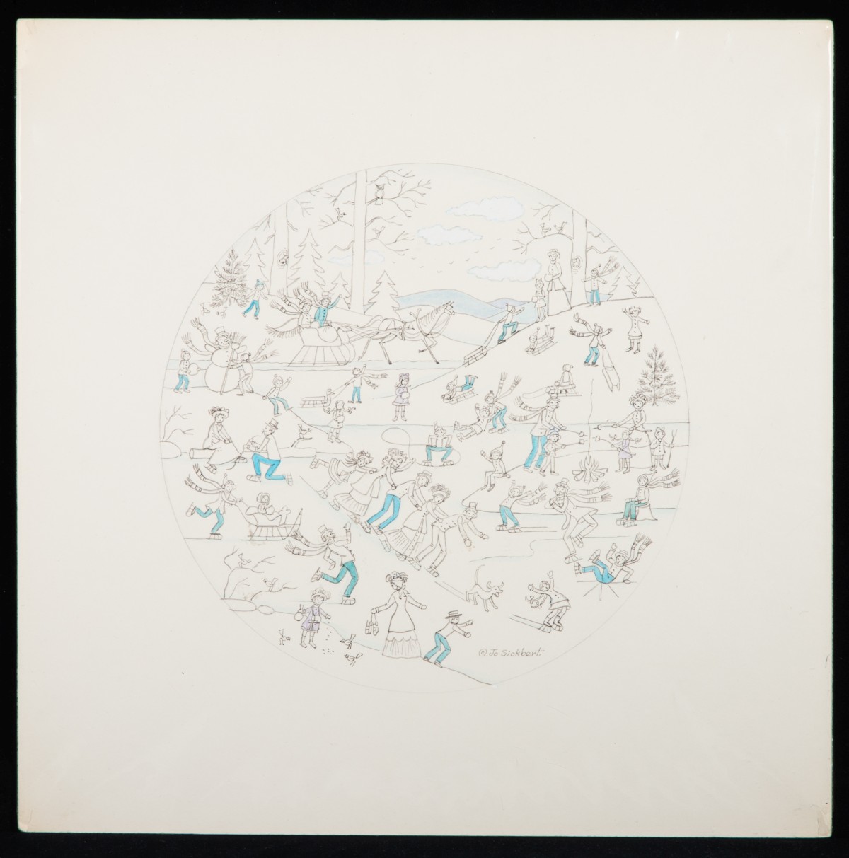 JO SICKBERT (1931-2009) FOUR ORIGINAL ILLUSTRATIONS