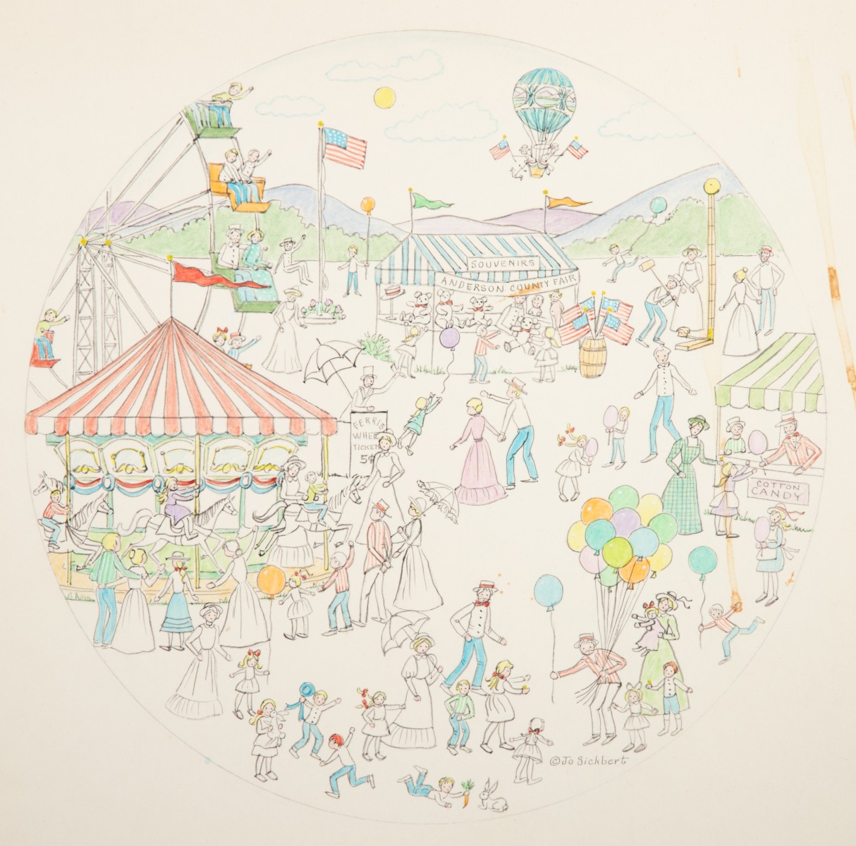  JO SICKBERT (1931-2009) FOUR ORIGINAL ILLUSTRATIONS
