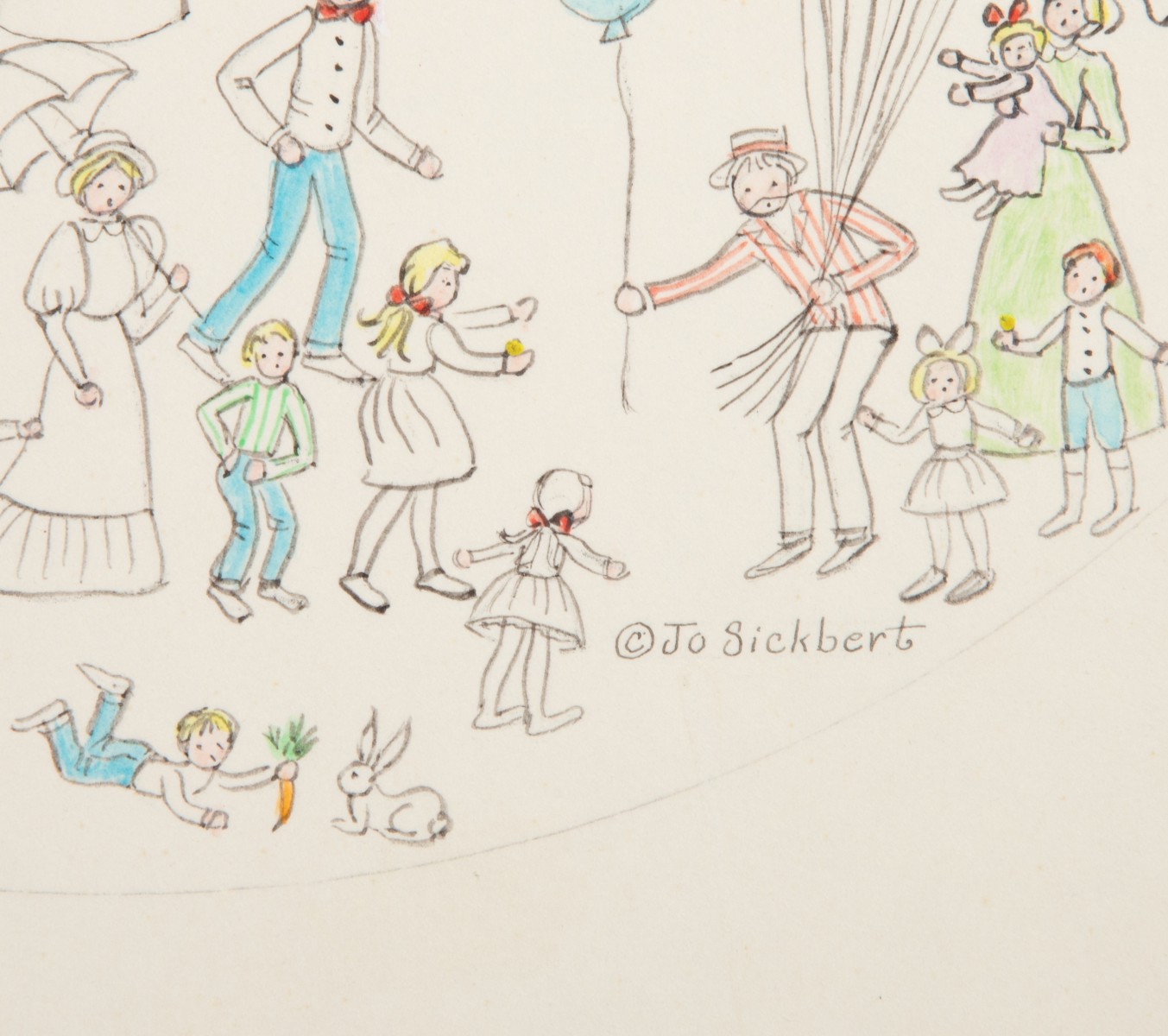  JO SICKBERT (1931-2009) FOUR ORIGINAL ILLUSTRATIONS