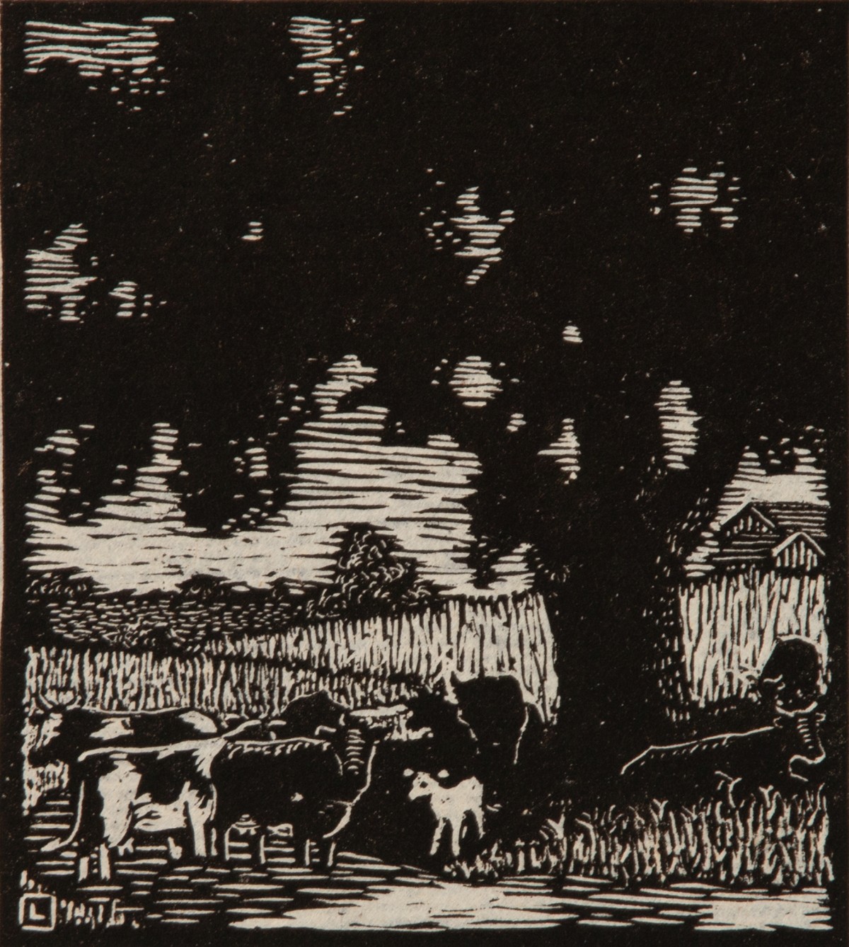 HERSCHEL LOGAN (1901-1987) TWO PENCIL SIGNED WOODCUTS