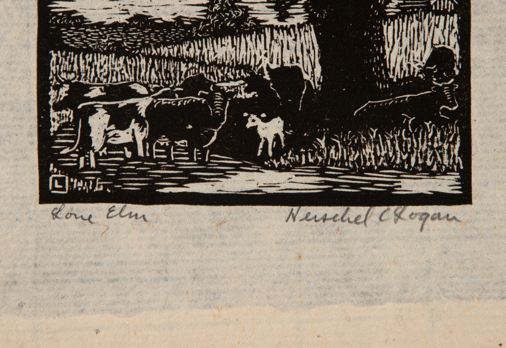 HERSCHEL LOGAN (1901-1987) TWO PENCIL SIGNED WOODCUTS