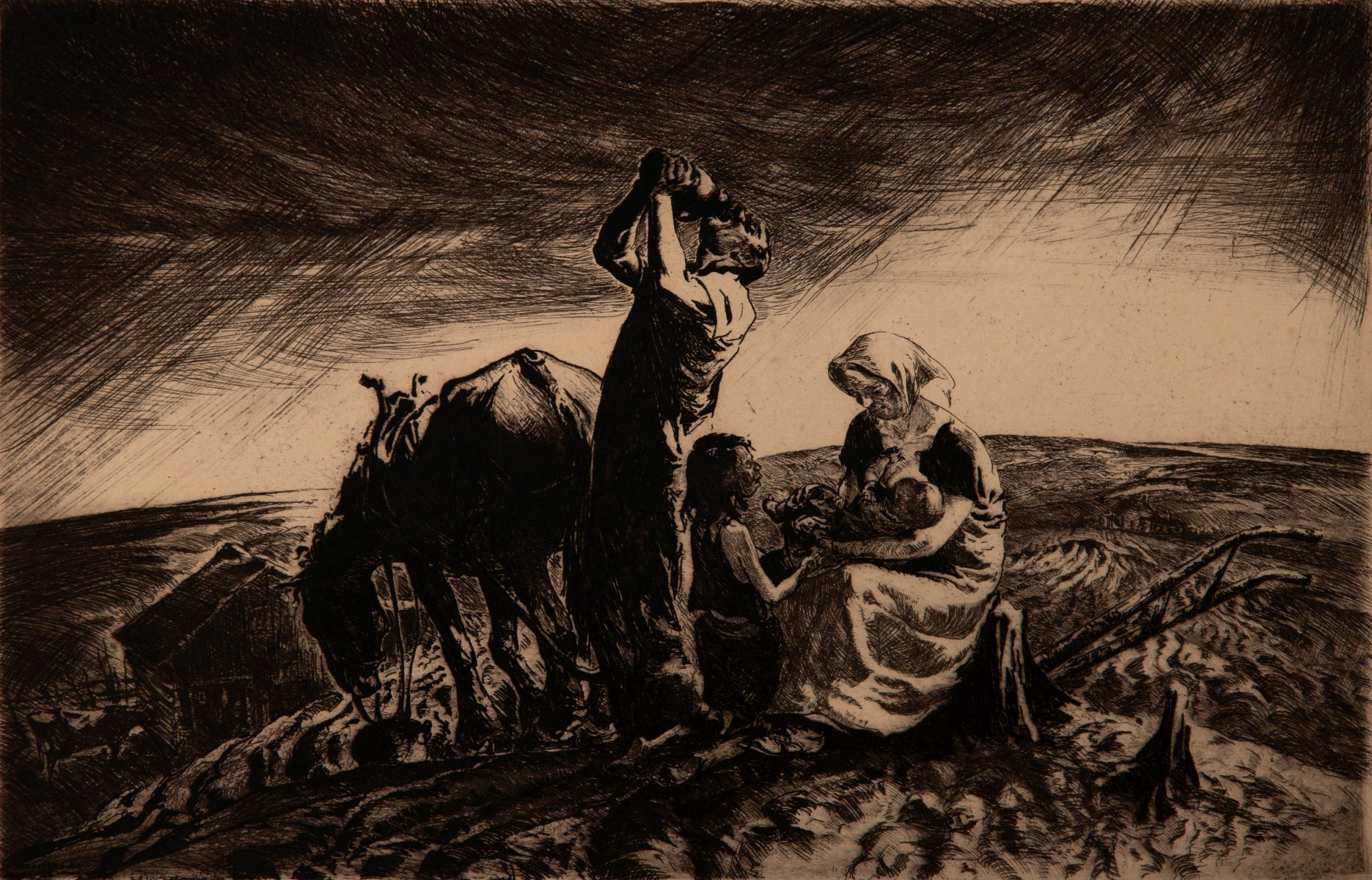 JOHN E. COSTIGAN (1888-1972) SIX PENCIL SIGNED ETCHINGS