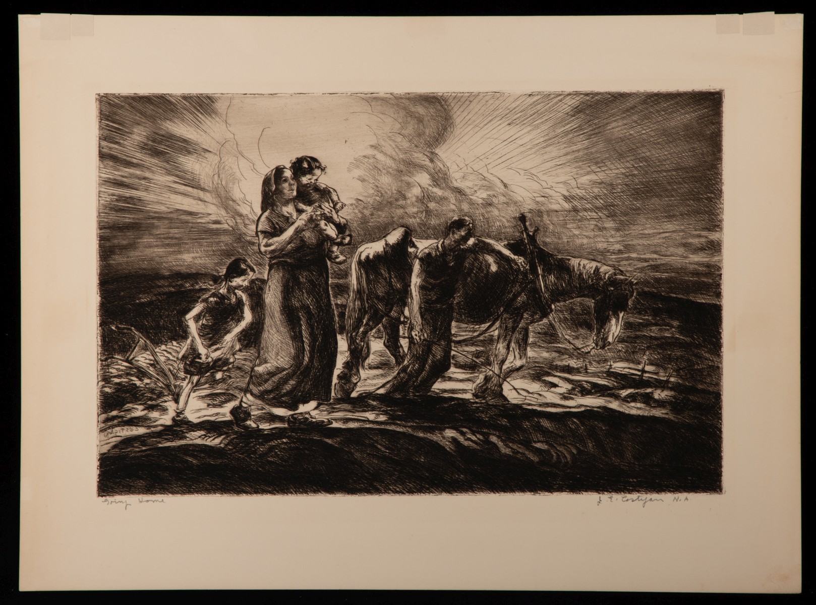 JOHN E. COSTIGAN (1888-1972) SIX PENCIL SIGNED ETCHINGS