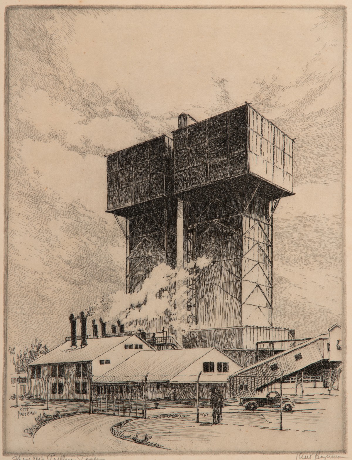 KENT HAGERMAN (1893-1978) PENCIL SIGNED GIFT PRINTS