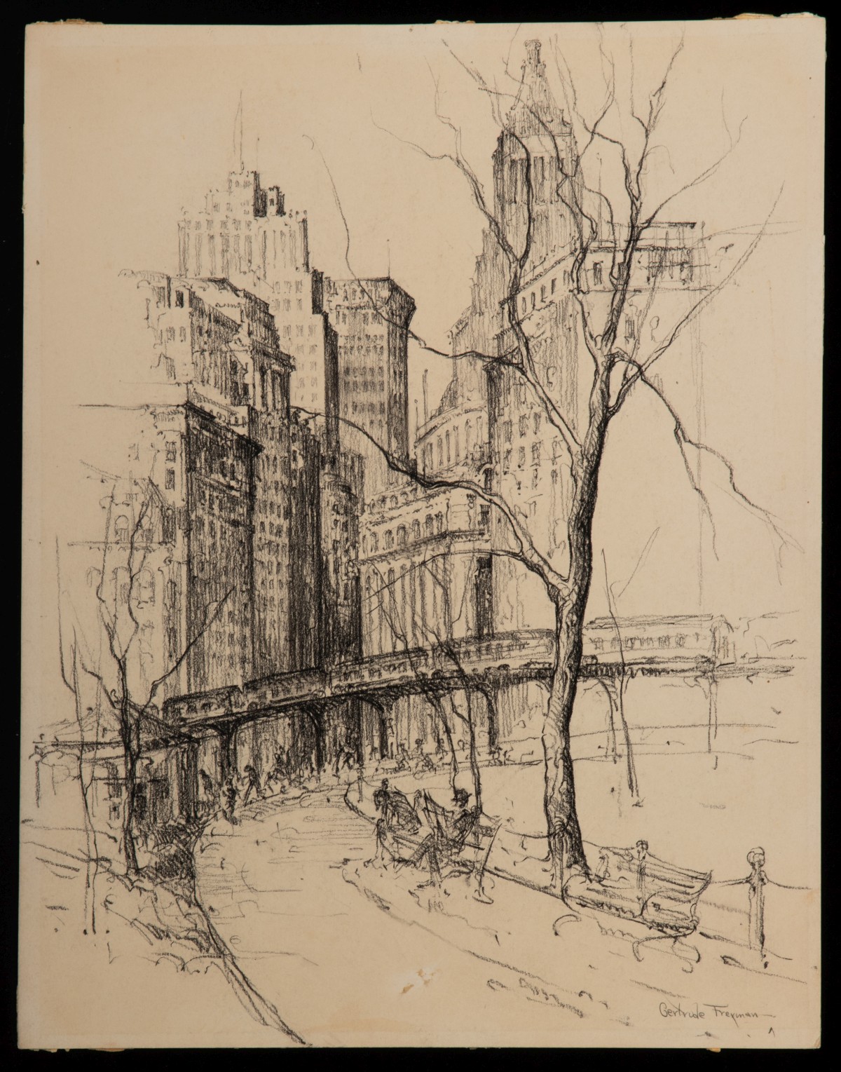 GERTRUDE FREYMAN (1901-1994) EIGHT WORKS ON PAPER