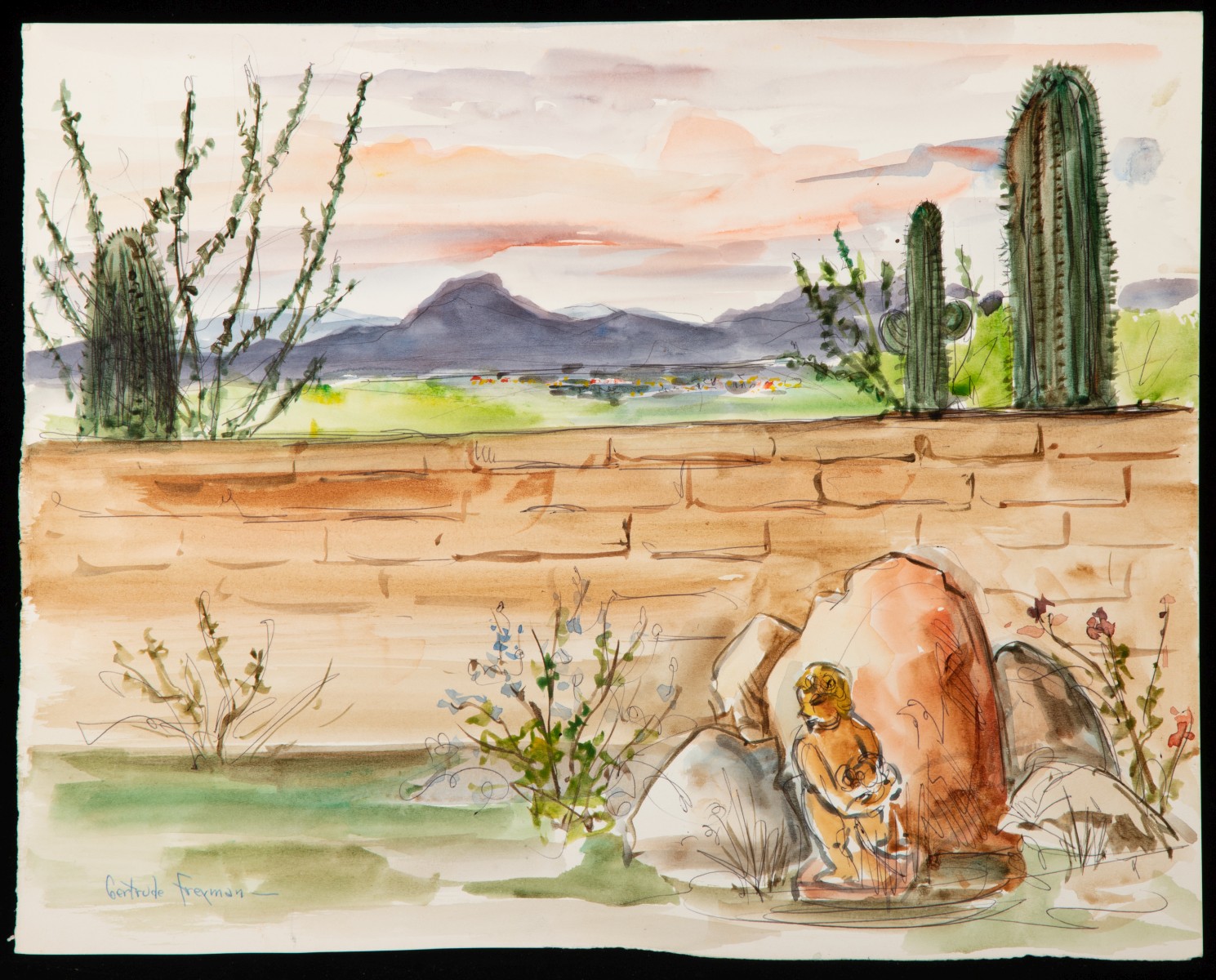 GERTRUDE FREYMAN (1901-1994) SIX PAINTINGS