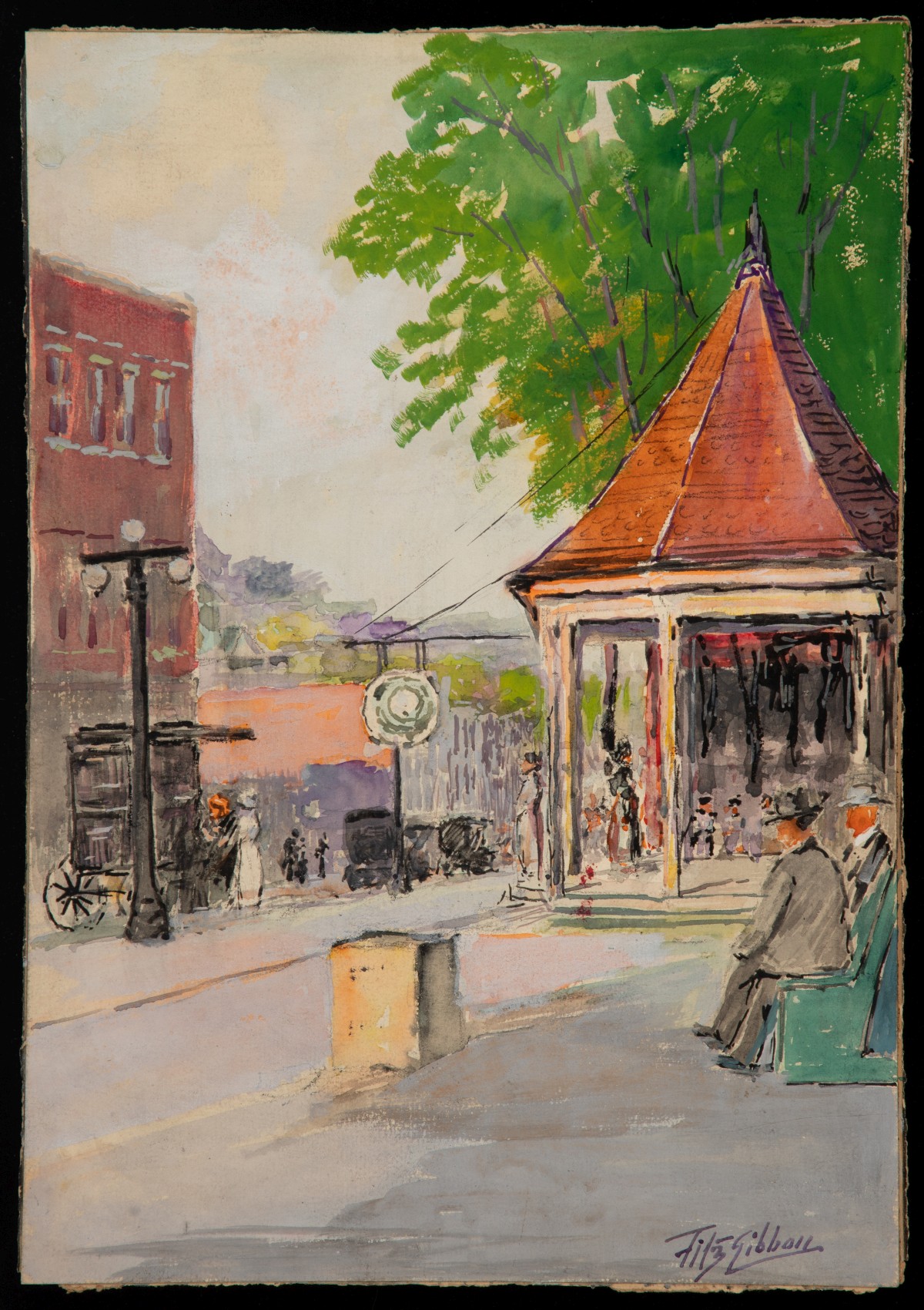JAMES FITZGIBBON (1864-1929) WATERCOLOR ON PAPER