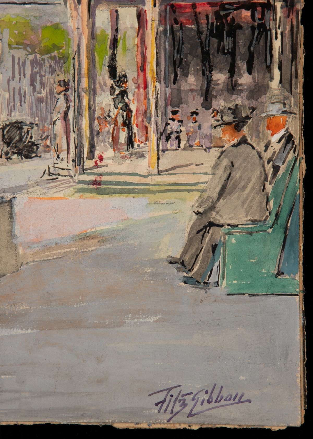 JAMES FITZGIBBON (1864-1929) WATERCOLOR ON PAPER