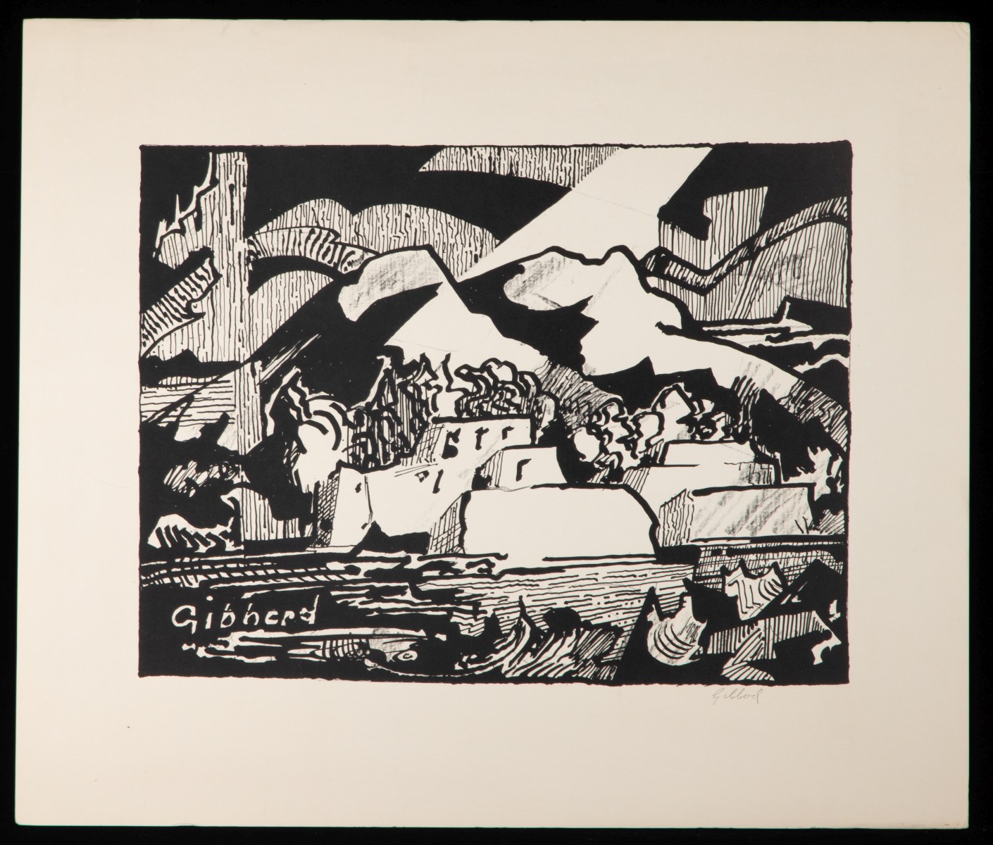ERIC GIBBERD (1897-1972)INK ON PAPER SOUTHWEST STUDIES