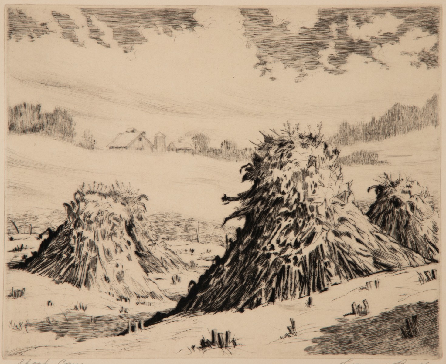 LYMAN BYXBE (1886-1980) PENCIL SIGNED DRYPOINT