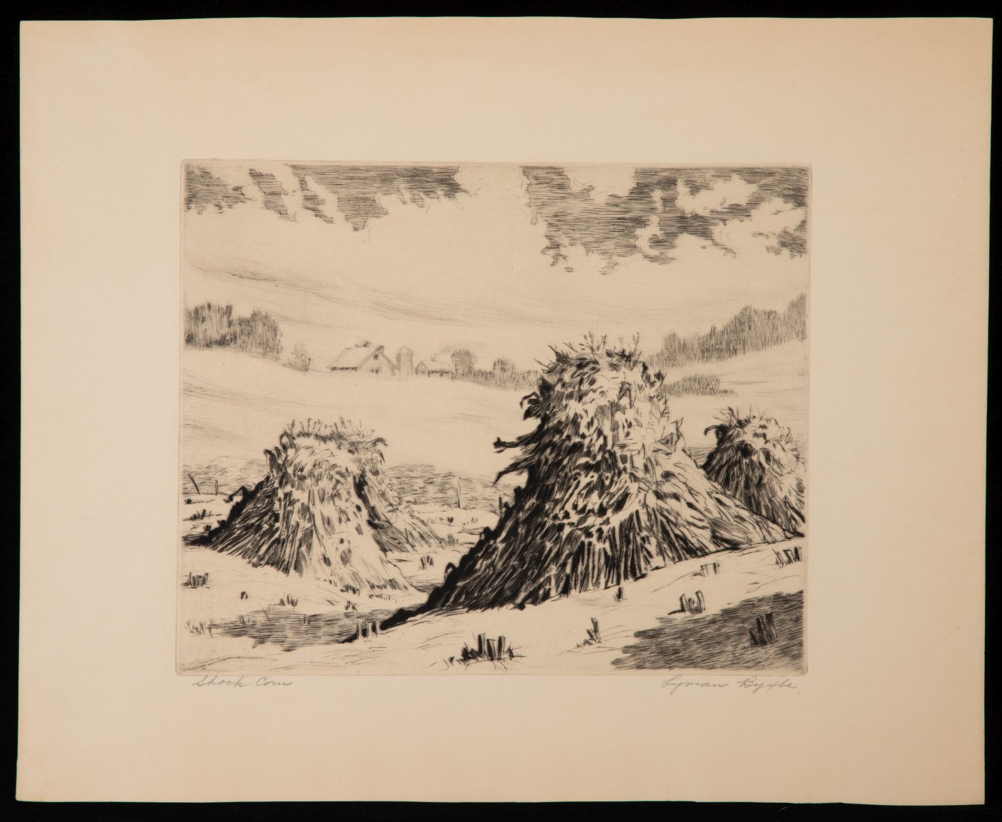 LYMAN BYXBE (1886-1980) PENCIL SIGNED DRYPOINT