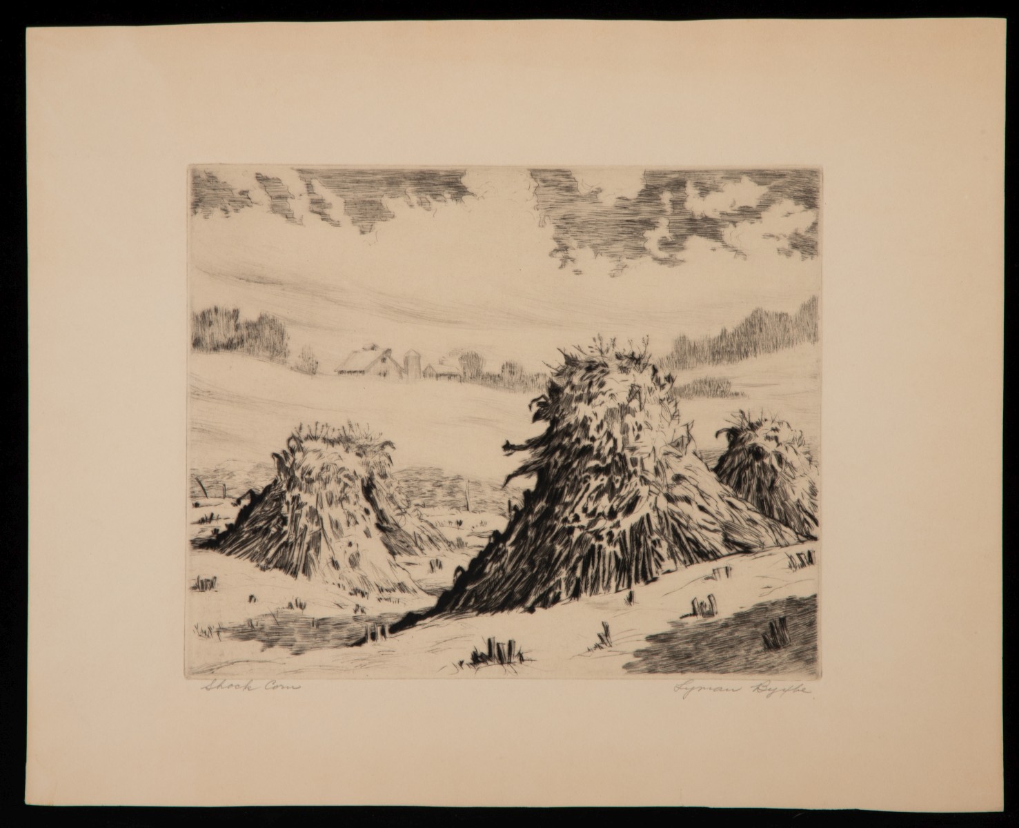 LYMAN BYXBE (1886-1980) PENCIL SIGNED DRYPOINT