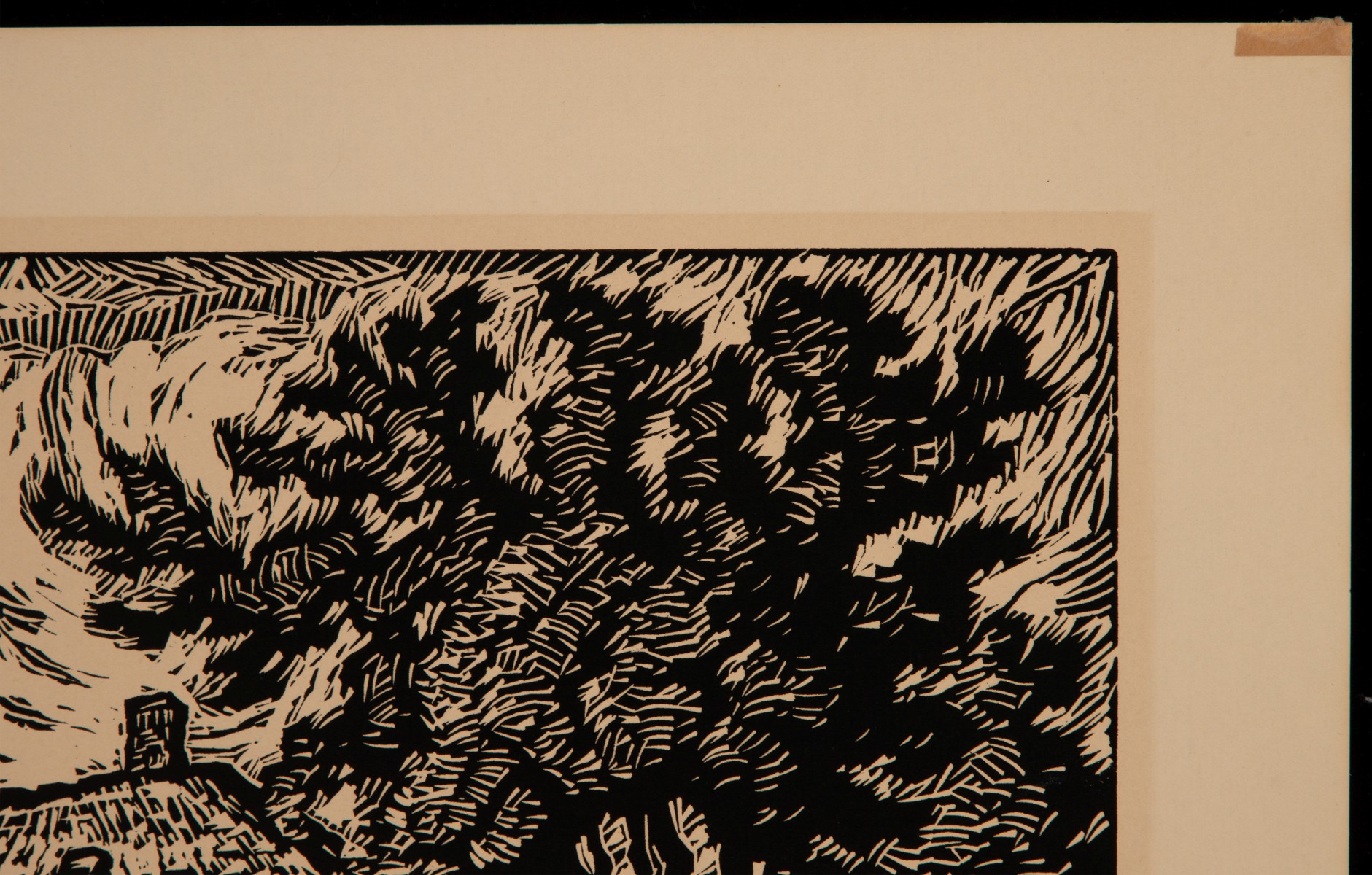 BIRGER SANDZEN (1871-1954) PENCIL SIGNED BLOCK PRINT