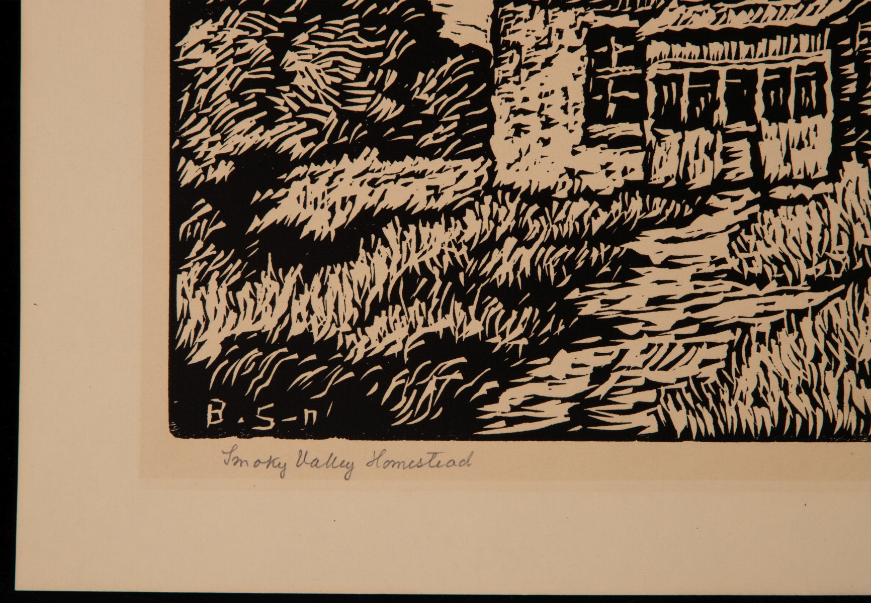 BIRGER SANDZEN (1871-1954) PENCIL SIGNED BLOCK PRINT