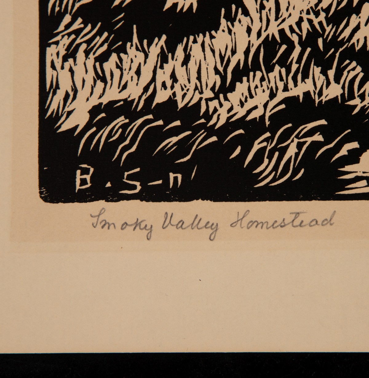 BIRGER SANDZEN (1871-1954) PENCIL SIGNED BLOCK PRINT