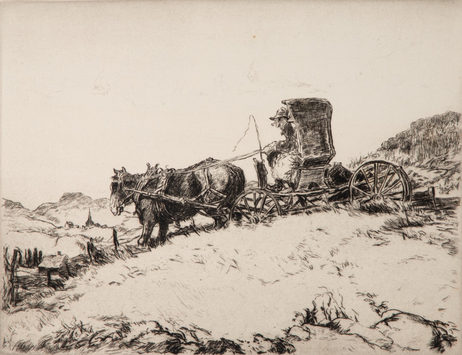 GEORGE WRIGHT (1872-1951) PENCIL SIGNED ETCHING