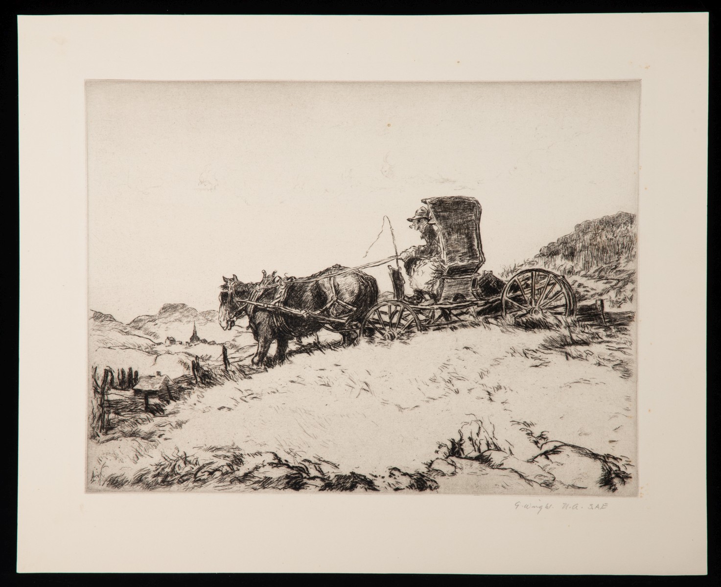 GEORGE WRIGHT (1872-1951) PENCIL SIGNED ETCHING