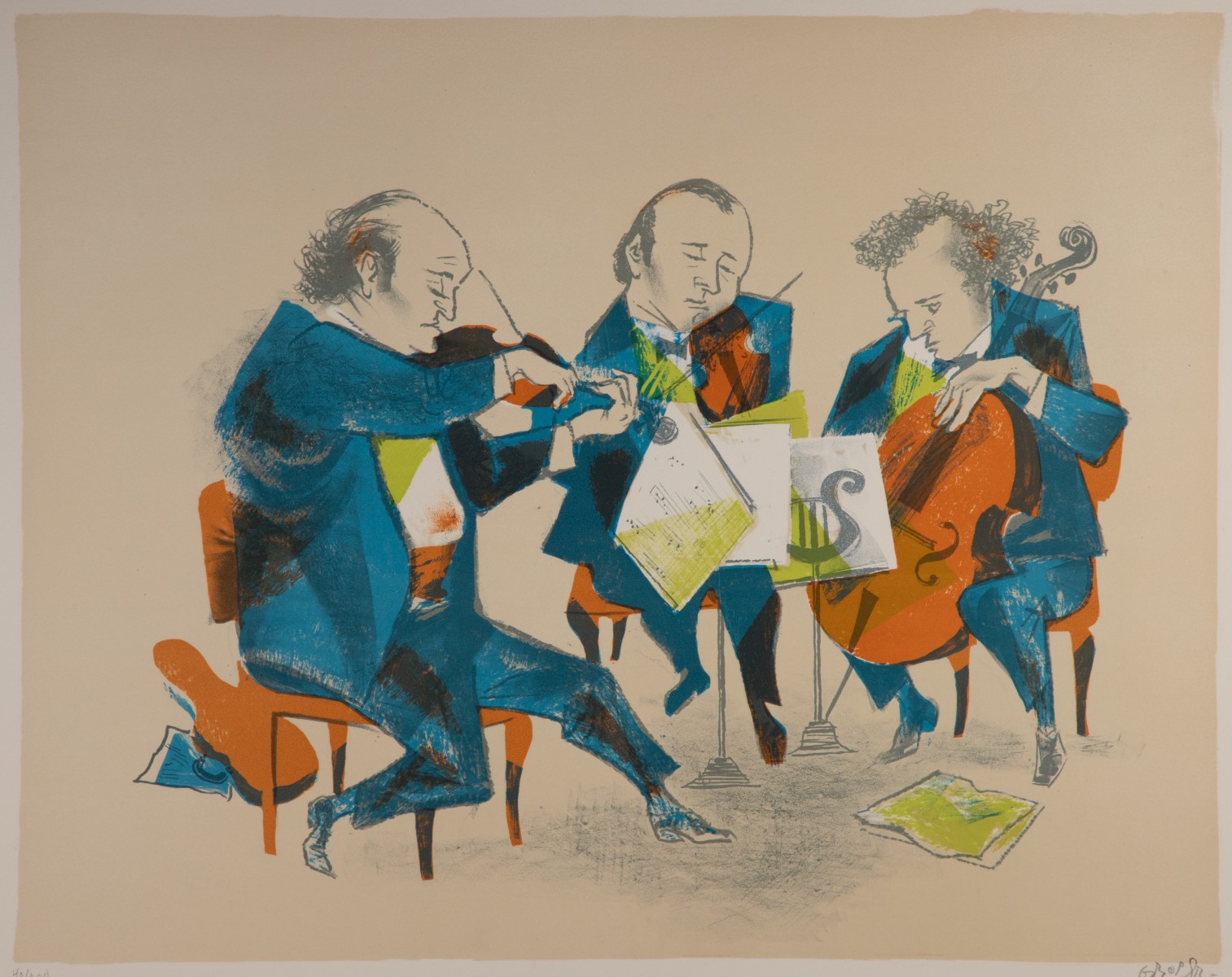 WILLIAM GROPPER (1897-1977) PENCIL SIGNED LITHO
