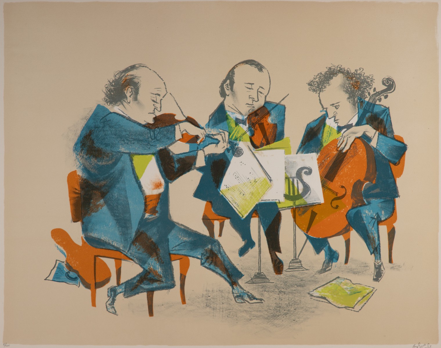 WILLIAM GROPPER (1897-1977) PENCIL SIGNED LITHO