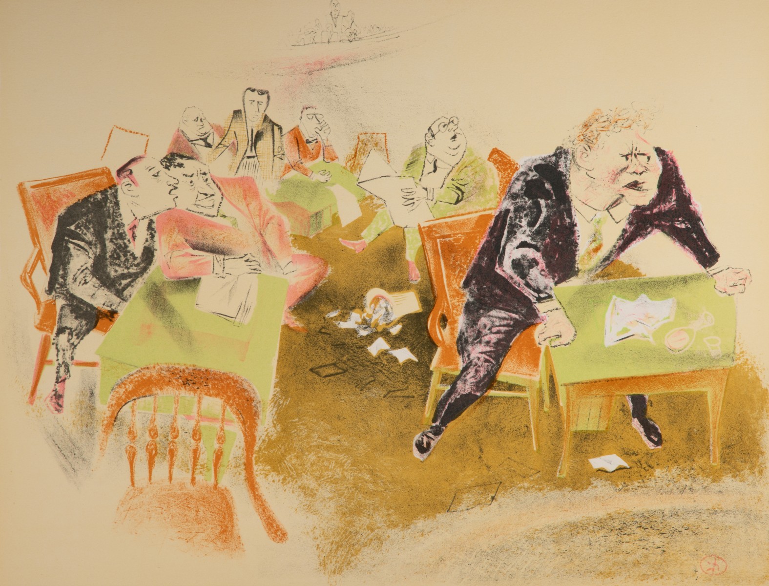 WILLIAM GROPPER (1897-1977) PENCIL SIGNED LITHO