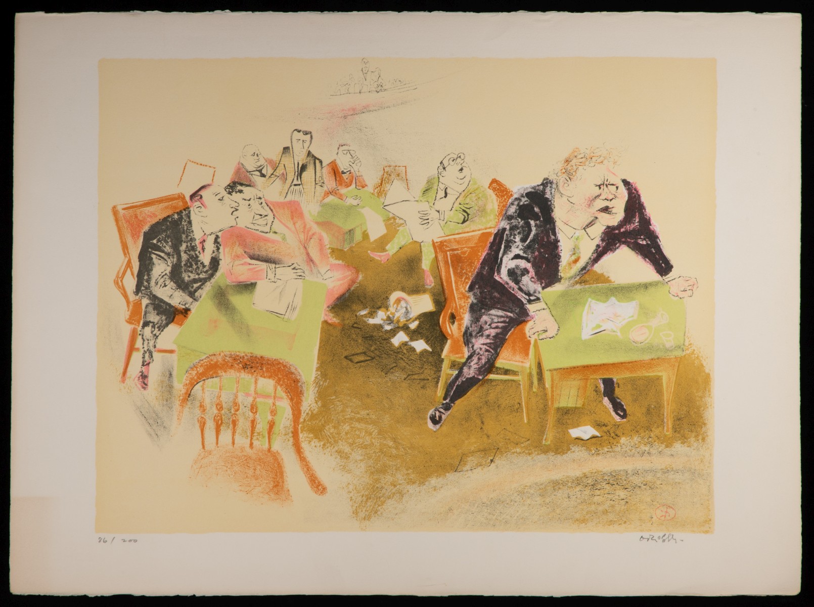 WILLIAM GROPPER (1897-1977) PENCIL SIGNED LITHO