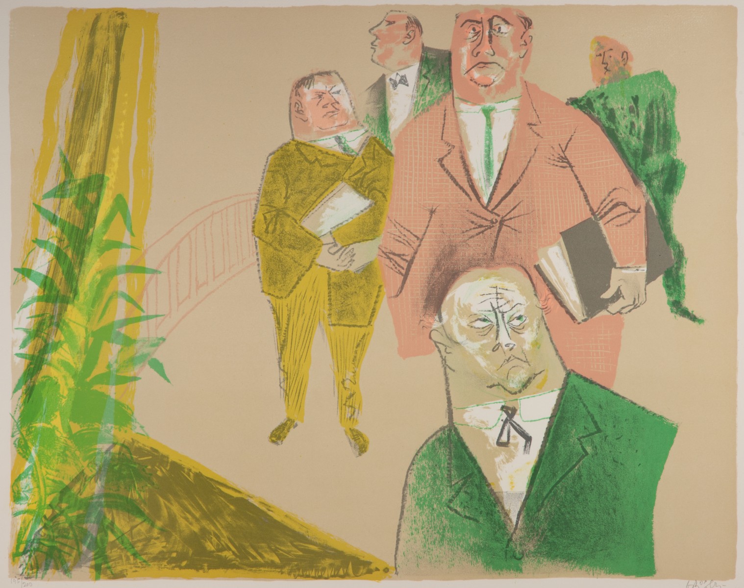 WILLIAM GROPPER (1897-1977) PENCIL SIGNED LITHO