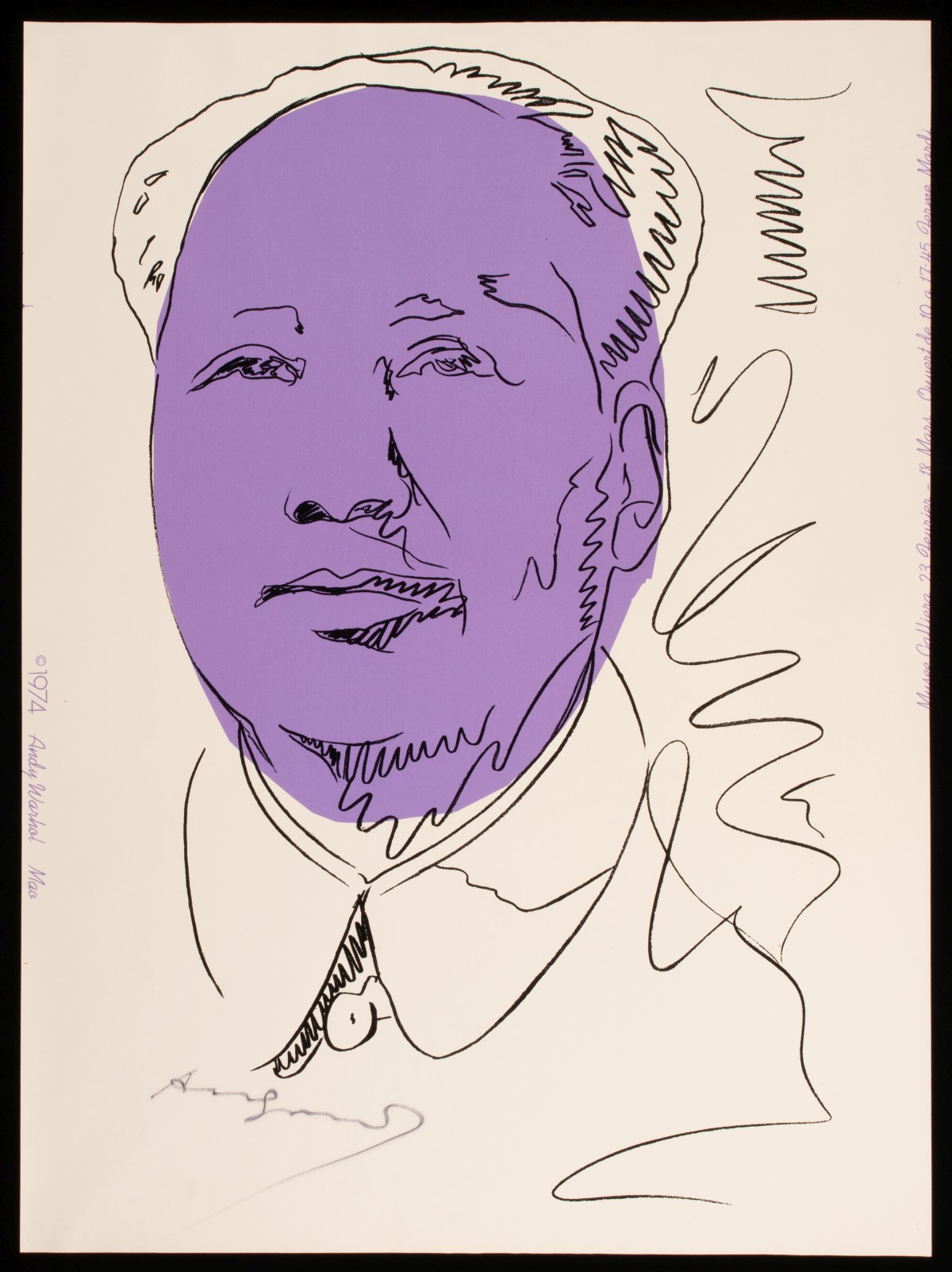 ANDY WARHOL (1928-1987) SIGNED PURPLE MAO SCREENPRINT